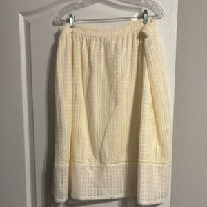 Cream Textured Skirt